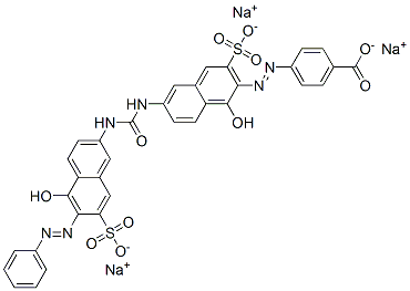 p-[[1-hydroxy-6-[[[[5-hydroxy-6-(phenylazo)-7-sulpho-2-naphthyl]amino]carbonyl]amino]-3-sulpho-2-naphthyl]azo]benzoic acid, sodium salt CAS#: 83221-74-3