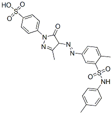 p-[4,5-dihydro-3-methyl-4-[[4-methyl-3-[(p-tolylamino)sulphonyl]phenyl]azo]-5-oxo-1H-pyrazol-1-yl]benzenesulphonic acid CAS#: 83006-47-7