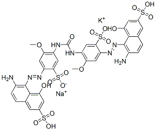 potassium sodium dihydrogen 5,5'-[carbonylbis[imino(5-methoxy-2-sulphonato-4,1-phenylene)azo]]bis[6-amino-4-hydroxynaphthalene-2-sulphonate] CAS#: 83221-55-0