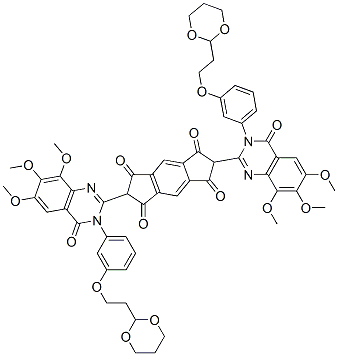 s-Indacene-1,3,5,7(2H,6H)-tetrone,  2,6-bis[3-[3-[2-(1,3-dioxan-2-yl)ethoxy]phenyl]-3,4-dihydro-6,7,8-trimethoxy-4-oxo-2-quinazolinyl]-  (9CI) CAS#: 811803-66-4