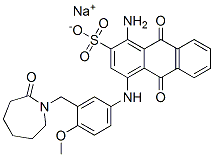 sodium 1-amino-4-[[3-[(hexahydro-2-oxo-1H-azepin-1-yl)methyl]-4-methoxyphenyl]amino]-9,10-dihydro-9,10-dioxoanthracene-2-sulphonate CAS#: 83027-43-4