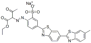sodium 1-ethyl 2-[[4-(6-methyl-2,6'-bibenzothiazol-2'-yl)-2-sulphonatophenyl]azo]acetoacetate CAS#: 85586-71-6