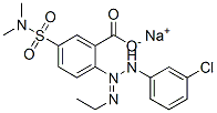 sodium 2-[3-(3-chlorophenyl)-1-ethyltriazen-2-yl]-5-[(dimethylamino)sulphonyl]benzoate CAS#: 85030-40-6