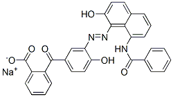 sodium 2-[3-[[8-(benzoylamino)-2-hydroxy-1-naphthyl]azo]-4-hydroxybenzoyl]benzoate CAS#: 85135-95-1