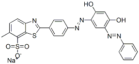 sodium 2-[4-[[2,4-dihydroxy-5-(phenylazo)phenyl]azo]phenyl]-6-methylbenzothiazole-7-sulphonate CAS#: 85188-16-5