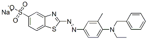 sodium 2-[[4-(benzylethylamino)-m-tolyl]azo]benzothiazole-5-sulphonate CAS#: 85098-61-9