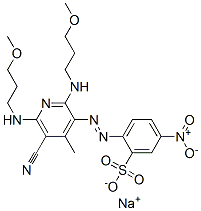 sodium 2-[[5-cyano-2,6-bis[(3-methoxypropyl)amino]-4-methyl-3-pyridyl]azo]-5-nitrobenzenesulphonate CAS#: 84962-47-0