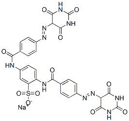 sodium 2,5-bis[4-[(hexahydro-2,4,6-trioxo-5-pyrimidinyl)azo]benzamido]benzenesulphonate CAS#: 83221-44-7