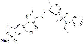sodium 2,5-dichloro-4-[4-[[5-[(ethylphenylamino)sulphonyl]-o-tolyl]azo]-4,5-dihydro-3-methyl-5-oxo-1H-pyrazol-1-yl]benzenesulphonate CAS#: 85455-43-2
