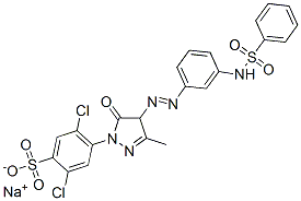 sodium 2,5-dichloro-4-[4,5-dihydro-3-methyl-5-oxo-4-[[3-[(phenylsulphonyl)amino]phenyl]azo]-1H-pyrazol-1-yl]benzenesulphonate CAS#: 84434-54-8