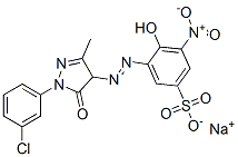 sodium 3-[[1-(3-chlorophenyl)-4,5-dihydro-3-methyl-5-oxo-1H-pyrazol-4-yl]azo]-4-hydroxy-5-nitrobenzenesulphonate CAS#: 84912-12-9