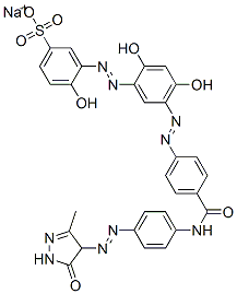 sodium 3-[[5-[[4-[[4-[(4,5-dihydro-3-methyl-5-oxo-1H-pyrazol-4-yl)azo]anilino]carbonyl]phenyl]azo]-2,4-dihydroxyphenyl]azo]-4-hydroxybenzenesulphonate CAS#: 85188-21-2