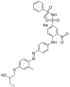 sodium 4-[[4-[[4-(2-hydroxybutoxy)-o-tolyl]azo]phenyl]amino]-3-nitro-N-(phenylsulphonyl)benzenesulphonamidate CAS#: 83221-39-0