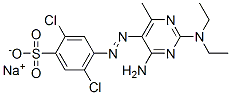 sodium 4-[[4-amino-2-(diethylamino)-6-methyl-5-pyrimidinyl]azo]-2,5-dichlorobenzenesulphonate CAS#: 84962-51-6