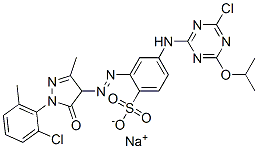 sodium 4-[[4-chloro-6-isopropoxy-1,3,5-triazin-2-yl]amino]-2-[[1-(2-chloro-6-methylphenyl)-4,5-dihydro-3-methyl-5-oxo-1H-pyrazol-4-yl]azo]benzenesulphonate CAS#: 89923-50-2