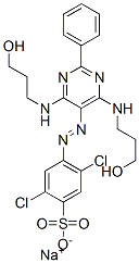 sodium 4-[[4,6-bis[(3-hydroxypropyl)amino]-2-phenyl-5-pyrimidyl]azo]-2,5-dichlorobenzenesulphonate CAS#: 84962-52-7