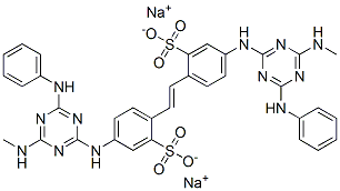 sodium 4,4'-bis[[6-anilino-4-(methylamino)-1,3,5-triazin-2-yl]amino]stilbene-2,2'-disulphonate CAS#: 85187-74-2