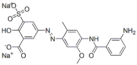 sodium 5-[[4-[(3-aminobenzoyl)amino]-5-methoxy-o-tolyl]azo]-3-sulphosalicylate CAS#: 84912-17-4