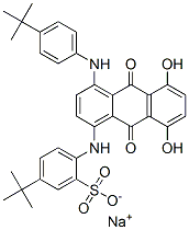 sodium 5-(tert-butyl)-2-[[4-[[4-(tert-butyl)phenyl]amino]-9,10-dihydro-5,8-dihydroxy-9,10-dioxoanthracen-1-yl]amino]benzenesulphonate CAS#: 83006-68-2