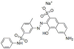 sodium 6-amino-3-[[5-anilinosulphonyl-2-methylphenyl]azo]-4-hydroxynaphthalene-2-sulphonate CAS#: 85409-53-6