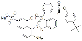 sodium 6-amino-5-[[2-[[3-[[4-(tert-butyl)phenoxy]sulphonyl]phenyl]sulphonyl]phenyl]azo]-4-hydroxynaphthalene-2-sulphonate CAS#: 83027-50-3