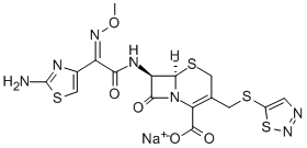 sodium (6R,7R)-7-[[2-(2-amino-1,3-thiazol-4-yl)-2-methoxyimino-acetyl] amino]-8-oxo-3-(thiadiazol-5-ylsulfanylmethyl)-5-thia-1-azabicyclo[4.2 .0]oct-2-ene-2-carboxylate CAS#: 82219-81-6