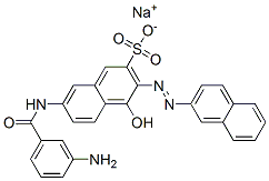 sodium 7-[(3-aminobenzoyl)amino]-4-hydroxy-3-(2-naphthylazo)naphthalene-2-sulphonate CAS#: 85455-57-8
