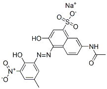 sodium 7-(acetylamino)-3-hydroxy-4-[(2-hydroxy-5-methyl-3-nitrophenyl)azo]naphthalene-1-sulphonate CAS#: 84083-08-9