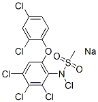 sodium chloro-N-[2,3,4-trichloro-6-(2,4-dichlorophenoxy)phenyl]methanesulphonamidate CAS#: 83721-47-5
