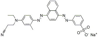sodium m-[[4-[[4-[(2-cyanoethyl)ethylamino]-o-tolyl]azo]-1-naphthyl]azo]benzenesulphonate CAS#: 85536-95-4