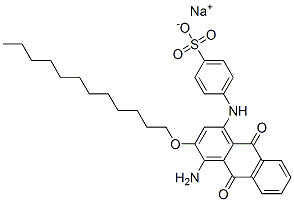 sodium p-[[4-amino-3-(dodecyloxy)-9,10-dihydro-9,10-dioxo-1-anthryl]amino]benzenesulphonate CAS#: 84559-90-0