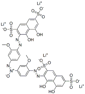 tetralithium 3,3'-[azoxybis[(2-methoxy-4,1-phenylene)azo]]bis[4,5-dihydroxynaphthalene-2,7-disulphonate] CAS#: 84559-92-2