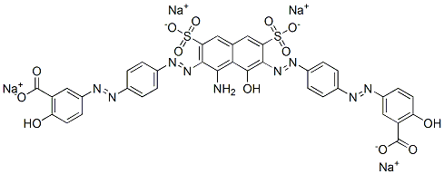 tetrasodium 3,3'-[(1-amino-8-hydroxy-3,6-disulphonatonaphthalene-2,7-diyl)bis(azo-4,1-phenyleneazo)]bis[6-hydroxybenzoate] CAS#: 83846-57-5