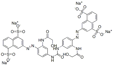 tetrasodium 3,3'-[carbonylbis[imino[2-[(hydroxyacetyl)amino]-4,1-phenylene]azo]]bisnaphthalene-1,5-disulphonate CAS#: 83006-46-6