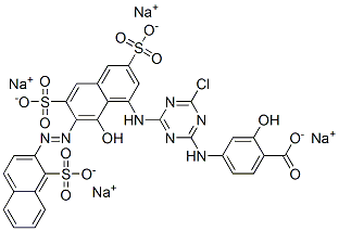 tetrasodium 4-[[4-chloro-6-[[8-hydroxy-3,6-disulphonato-7-[(1-sulphonato-2-naphthyl)azo]-1-naphthyl]amino]-1,3,5-triazin-2-yl]amino]salicylate CAS#: 85750-22-7