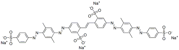 tetrasodium 4,4'-bis[[2,5-dimethyl-4-[(4-sulphonatophenyl)azo]phenyl]azo]stilbene-2,2'-disulphonate CAS#: 85959-56-4