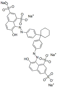 tetrasodium 8,8'-[cyclohexylidenebis(4,1-phenyleneazo)]bis[7-hydroxynaphthalene-1,3-disulphonate] CAS#: 85098-59-5
