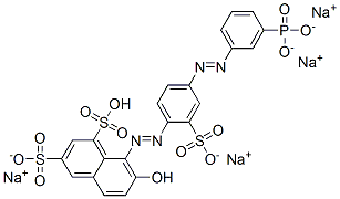 tetrasodium hydrogen 7-hydroxy-8-[[4-[(3-phosphonatophenyl)azo]-2-sulphonatophenyl]azo]naphthalene-1,3-disulphonate CAS#: 84051-89-8