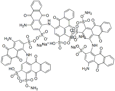 trisodium 1-amino-4-[(4- amino-9,10-dihydro-9,10-dioxosulphonato-1-anthryl)amino]-9,10-dihydro-9,10-dioxoanthracenedisulphonate CAS#: 85305-21-1