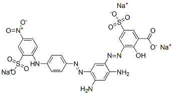 trisodium 3-[[2,4-diamino-5-[[4-[(4-nitro-2-sulphonatophenyl)amino]phenyl]azo]phenyl]azo]-5-sulphonatosalicylate CAS#: 83968-52-9