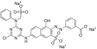 trisodium 3-[[6-[[4-chloro-6-[phenyl(sulphonatomethyl)amino]-1,3,5-triazin-2-yl]amino]-1-hydroxy-3-sulphonato-2-naphthyl]azo]benzoate CAS#: 85455-56-7