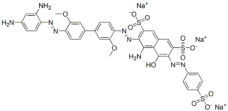 trisodium 4-amino-3-[[4'-[(2,4-diaminophenyl)azo]-3,3'-dimethoxy[1,1'-biphenyl]-4-yl]azo]-5-hydroxy-6-[(4-sulphonatophenyl)azo]naphthalene-2,7-disulphonate CAS#: 83562-72-5