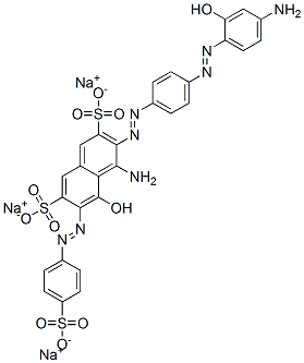 trisodium 4-amino-3-[[4-[(4-amino-2-hydroxyphenyl)azo]phenyl]azo]-5-hydroxy-6-[(4-sulphonatophenyl)azo]naphthalene-2,7-disulphonate CAS#: 83968-71-2