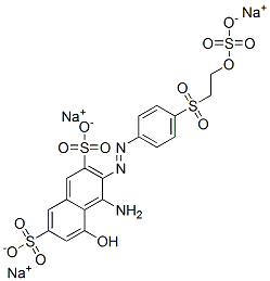 trisodium 4-amino-5-hydroxy-3-[[4-[[2-(sulphonatooxy)ethyl]sulphonyl]phenyl]azo]naphthalene-2,7-disulphonate CAS#: 84100-03-8