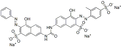 trisodium 4-hydroxy-7-[[[[5-hydroxy-6-[(2-methyl-4-sulphonatophenyl)azo]-7-sulphonato-2-naphthyl]amino]carbonyl]amino]-3-(phenylazo)naphthalene-2-sulphonate CAS#: 84045-67-0