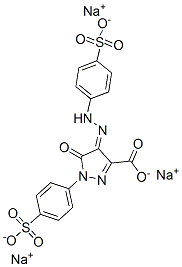 trisodium (4Z)-5-oxo-1-(4-sulfonatophenyl)-4-[(4-sulfonatophenyl)hydrazinylidene]pyrazole-3-carboxylate CAS#: 84842-94-4