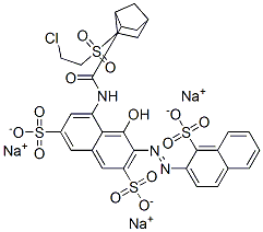 trisodium 5-[[[6-[(2-chloroethyl)sulphonyl]bicyclo[2.2.1]hept-2-yl]carbonyl]amino]-4-hydroxy-3-[(1-sulphonato-2-naphthyl)azo]naphthalene-2,7-disulphonate CAS#: 85895-84-7