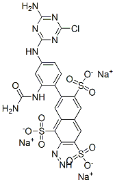trisodium 7-[4-[(4-amino-6-chloro-1,3,5-triazin-2-yl)amino]-2-(carbamo ylamino)phenyl]diazenylnaphthalene-1,3,6-trisulfonate CAS#: 82600-93-9