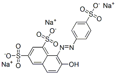 trisodium 7-hydroxy-8-[(4-sulphonatophenyl)azo]naphthalene-1,3-disulphonate CAS#: 84030-17-1