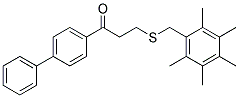 1-[1,1'-BIPHENYL]-4-YL-3-[(2,3,4,5,6-PENTAMETHYLBENZYL)SULFANYL]-1-PROPANONE CAS#: 882749-11-3